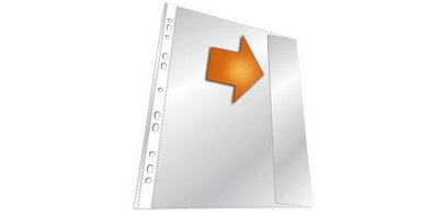 Pochette perforée, A4, PP, transparent, 0,135 mm