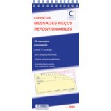 Carnet de messages reçus, 120 messages repositionnables