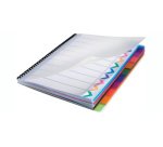 Intercalaires en plastique PolyDividers, A4, 5 touches,