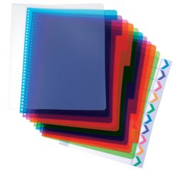 Intercalaires en plastique PolyDividers, A4, 5 touches,