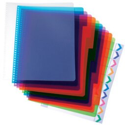 Plastic tabbladen PolyDividers, A4, 5 tabs