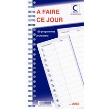 Bloc spiralé '120 programmes - A faire ce jour'