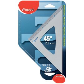 Driehoek 45°, schuine zijde: 210 mm, aluminium