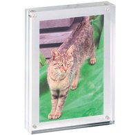 Cadre photo, (L)75 x (P)20 x (H)50 mm, transparent