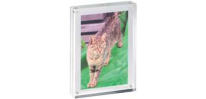 Cadre photo "acrylique", portrait et paysage, transparent