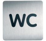 Pictogramme PICTO 'WC', carré, en acier