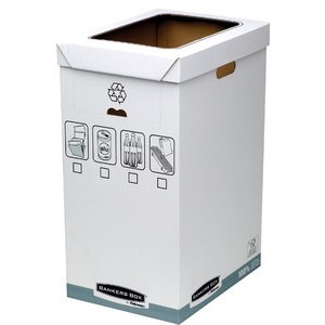 BANKERS BOX SYSTEM Collecteur de recyclage, blanc