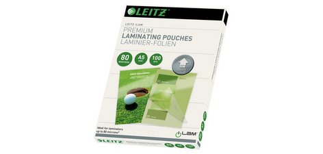 Pochettes de plastification Leitz A4 80 µ brillantes - Boîte de 25