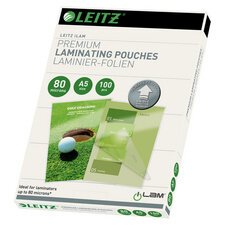 Pochettes de plastification Leitz A4 80 µ brillantes - Boîte de 25