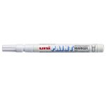 Marqueur permanent Uni Ball Paint Marker pointe ogive 0,8 à 1,2 mm blanc