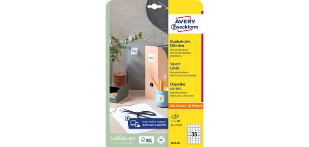 Etiquette pour codes QR, 45 x 45 mm, carré