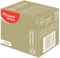 Paperclips in vernikkeld staal 77 mm gegolfd