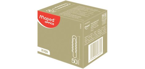 Trombone, en acier nickelé, 77 mm, ondulé