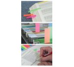 Repositionable film bookmarks, 12 x 45 mm,