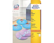 Etiquette CD Avery L7676-25 maxi-couvrantes mat blanc 50 pièces