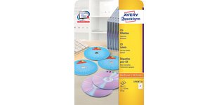 Etiquette CD/DVD SuperSize, blanc, mat