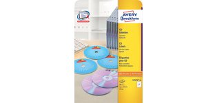 Etiquette CD/DVD SuperSize, blanc, mat