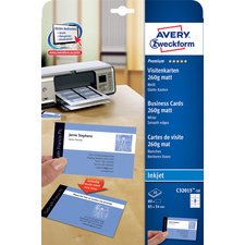 Cartes de visite Quick & Clean, mat,260 g/m2