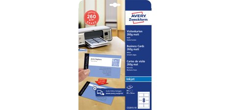 Premium business cards, glossy