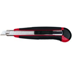 Cutter pro Auto-Load, lame: 9 mm, noir/rouge