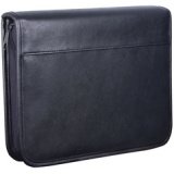 Porte-documents, A5, en similicuir, noir