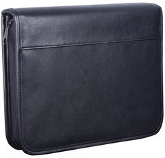 Porte-documents, A5, en similicuir, noir