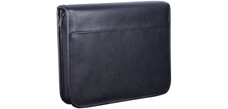 Porte-documents, A5, en similicuir, noir