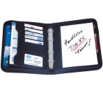 Porte-documents, A5, en similicuir, noir