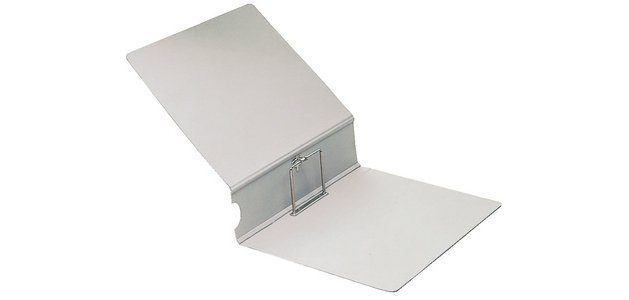 Classeur d'archives, A4, en carton grain cuir, gris