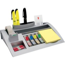 Organiseur de bureau, argent, équipé