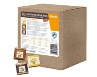 Mini-tablette de chocolat belge, dans un carton