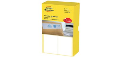 Etiquette à affranchir, 128 x 38 mm, double