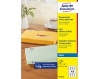 Adressticker, transp., 63,5 x 38,1 mm