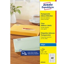 Adressticker, transp., 63,5 x 38,1 mm