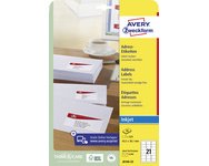 Adresetiket, transp., 99,1 x 38,1 mm