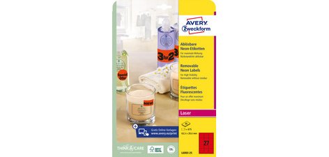 Stick&Lift Etiquette, 99,1 x 38,1 mm, rouge