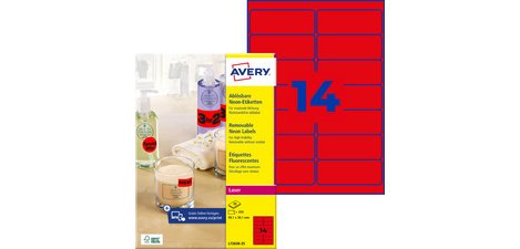 Stick&Lift Etiquette, 99,1 x 38,1 mm, rouge