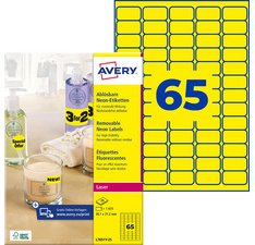 Stick&Lift Etiquette, 38,1 x 21,2 mm, jaune