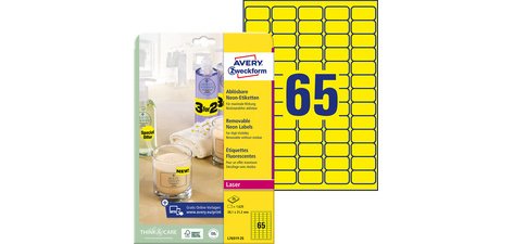 Stick&Lift Etiquette, 38,1 x 21,2 mm, jaune