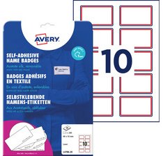 Etiquettes pour badges, 80 x 50 mm, bleu