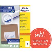 Universeel etiket 200 x 297 mm wit