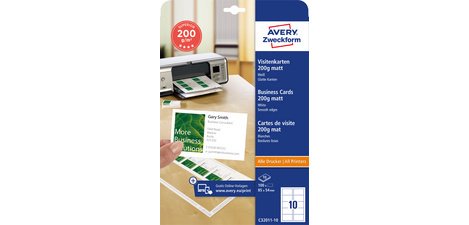 Quick & Clean business card, white