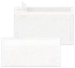 enveloppe DL, sans fenêtre, blanc transparent