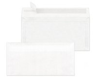 enveloppe DL, sans fenêtre, blanc transparent