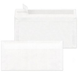 enveloppe DL, sans fenêtre, blanc transparent
