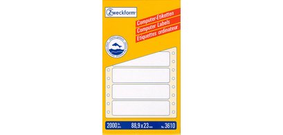 Etiquette ordinateur, continu,88,9 x 48,4 mm