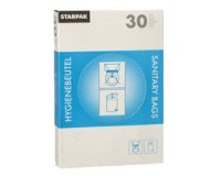 Sachet hygiénique en PE, non imprimé, blanc