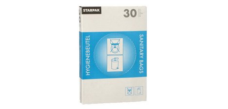 Sachet hygiénique en PE, non imprimé, blanc