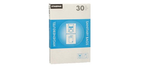 Sachet hygiénique en PE, non imprimé, blanc