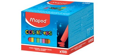 Craie pour tableau COLOR'PEPS, rond, assorti